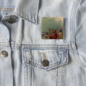 kerstvakantie vierkante button 5,1 cm (In situ)
