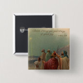kerstvakantie vierkante button 5,1 cm (Voorkant /achterkant)