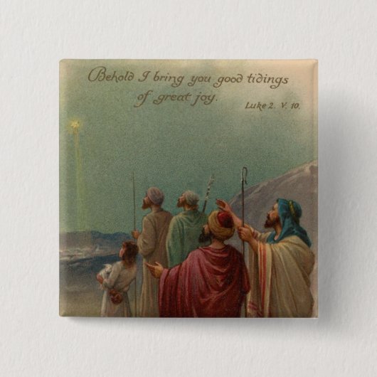 kerstvakantie vierkante button 5,1 cm (Voorkant)