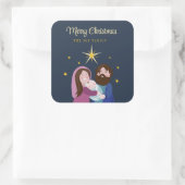 kerstvakantie vierkante sticker (Tas)