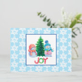 Kerstvakantie Vlak Kerstkaart (Staand voorkant)