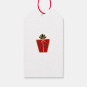 Kerstvakantie vol vrolijkheid cadeaulabel (Achterkant)