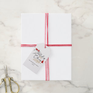 Kerstvakantie vol vrolijkheid cadeaulabel