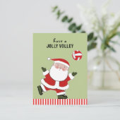 Kerstvakantie volleybal briefkaart (Staand voorkant)
