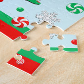 Kerstvakantie volleybal legpuzzel (Zijkant)