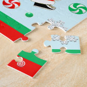 Kerstvakantie volleybal legpuzzel (Zijkant)