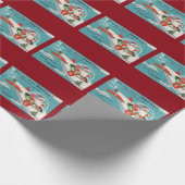 kerstvakantie voor kerstmis cadeaupapier (Hoek)