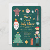 Kerstvakantie Vrolijk klein Baby shower Kaart (Voorkant)