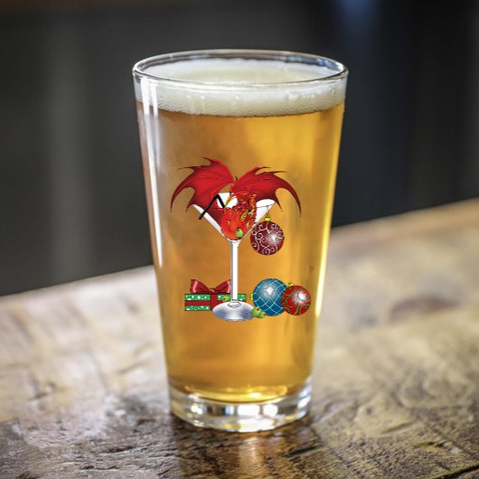 Kerstvakantie vrolijkheid Rode Draak Cocktail Chee Glas