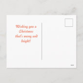 Kerstvakantie wagen met sneeuwman feestdagenkaart (Achterkant)