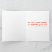 Kerstvakantie wagen met sneeuwman kaart (Binnen)