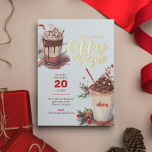 Kerstvakantie Warme Chocolade Koffie Borrel Feestj