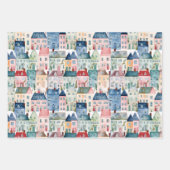 Kerstvakantie Waterverf Kleurrijk Inpakpapier Vel (Voorkant)