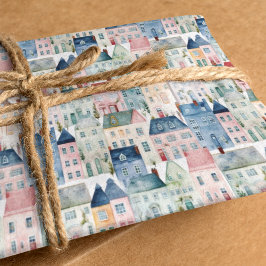 Kerstvakantie Waterverf Kleurrijk Tissue Papier