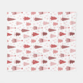 Kerstvakantie Waterverf Roze Roze gouden Boom Fleece Deken (Voorkant (Horizontaal))