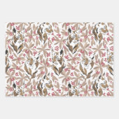 Kerstvakantie Waterverf Woodland Animals Inpakpapier Vel (Voorkant 2)