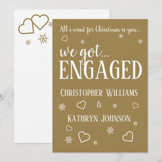 Kerstvakantie We Zijn Verliefd Aankondiging (Voorkant / Achterkant)