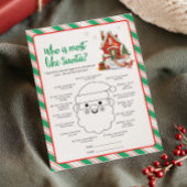 Kerstvakantie Wie is het meest op Kerstman lijkend Feestdagenkaart