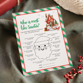 Kerstvakantie Wie lijkt het meest op Sinterklaas s Feestdagenkaart