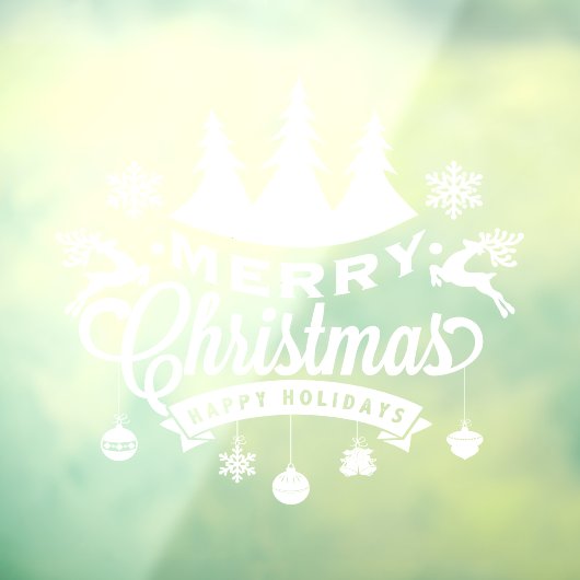 Kerstvakantie Window Cling Raamsticker (Vel 3)