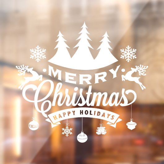 Kerstvakantie Window Cling Raamsticker (Vel 2)