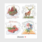 Kerstvakantie Winter Custom-Cut Vinyl Sticker (Vel)
