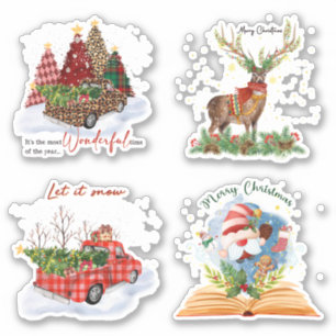 Kerstvakantie Winter Custom-Cut Vinyl Sticker