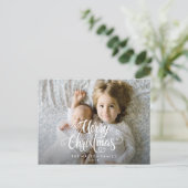 Kerstvakantie Winter Foto Briefkaart (Staand voorkant)