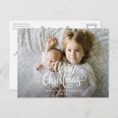 Kerstvakantie Winter Foto Briefkaart (Voorkant / Achterkant)