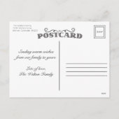 Kerstvakantie Winter Foto Briefkaart (Achterkant)