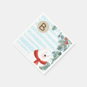 Kerstvakantie Winter Polar Beer Baby shower Servetten (Hoek)