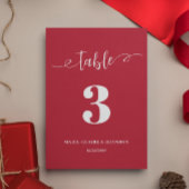 Kerstvakantie Winter Red Flat Wedding Kaart