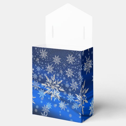 Kerstvakantie Winter Sneeuwvlokken Favor Box Bedankdoosjes (Geopend)