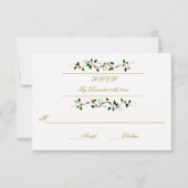 Kerstvakantie Winter Wedding RSVP Reactie (Voorkant)