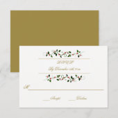 Kerstvakantie Winter Wedding RSVP Reactie Kaartje (Voorkant / Achterkant)