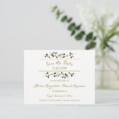 Kerstvakantie Winter Wedding Save the Date Aankondigingskaart (Staand voorkant)