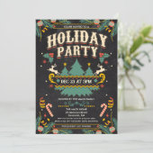 Kerstvakantie Winterfeest Uitnodiging (Staand voorkant)