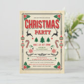 Kerstvakantie Winterfeest Uitnodiging (Staand voorkant)