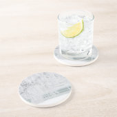 kerstvakantie wintersneeuw zandsteen onderzetter (Zijkant)