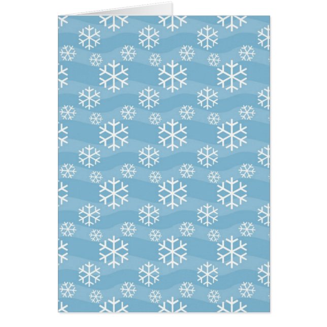 Kerstvakantie Wit Sneeuwvlokken Patroon (Voorkant)