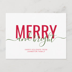 Kerstvakantie wit vrolijk en helder briefkaart