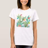 Kerstvakantie woestijncactus cactussen zuidwesten t-shirt (Voorkant)