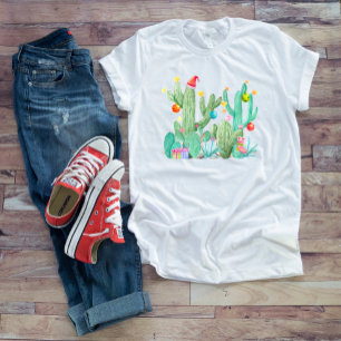 Kerstvakantie woestijncactus cactussen zuidwesten t-shirt