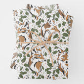 Kerstvakantie Woodland Dieren Inpakpapier Vel (In situ)