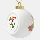 Kerstvakantie woord "FROST" Seizoensgebonden Kerst Keramische Bal Ornament (Rechts)