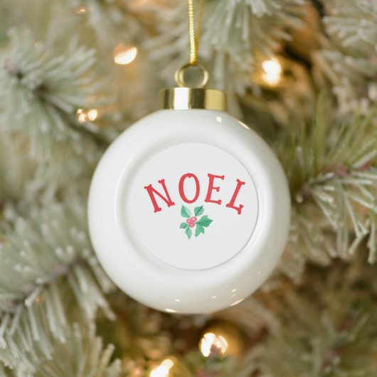 Kerstvakantie woord "NOEL" Seizoensgebonden sleute Keramische Bal Ornament (Boom)