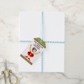 Kerstvakantie worstelen cadeaulabel (Met Touw)