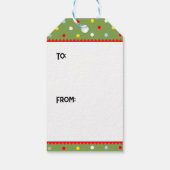 Kerstvakantie worstelen cadeaulabel (Achterkant)