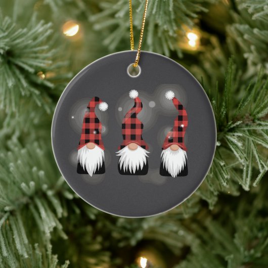 Kerstvakantie Xmas Funny Winter Gnome Lover Keramisch Ornament (Boom)