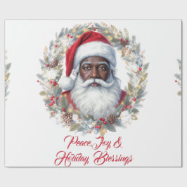 Kerstvakantie Zegeningen Plat Kaart Cadeaupapier